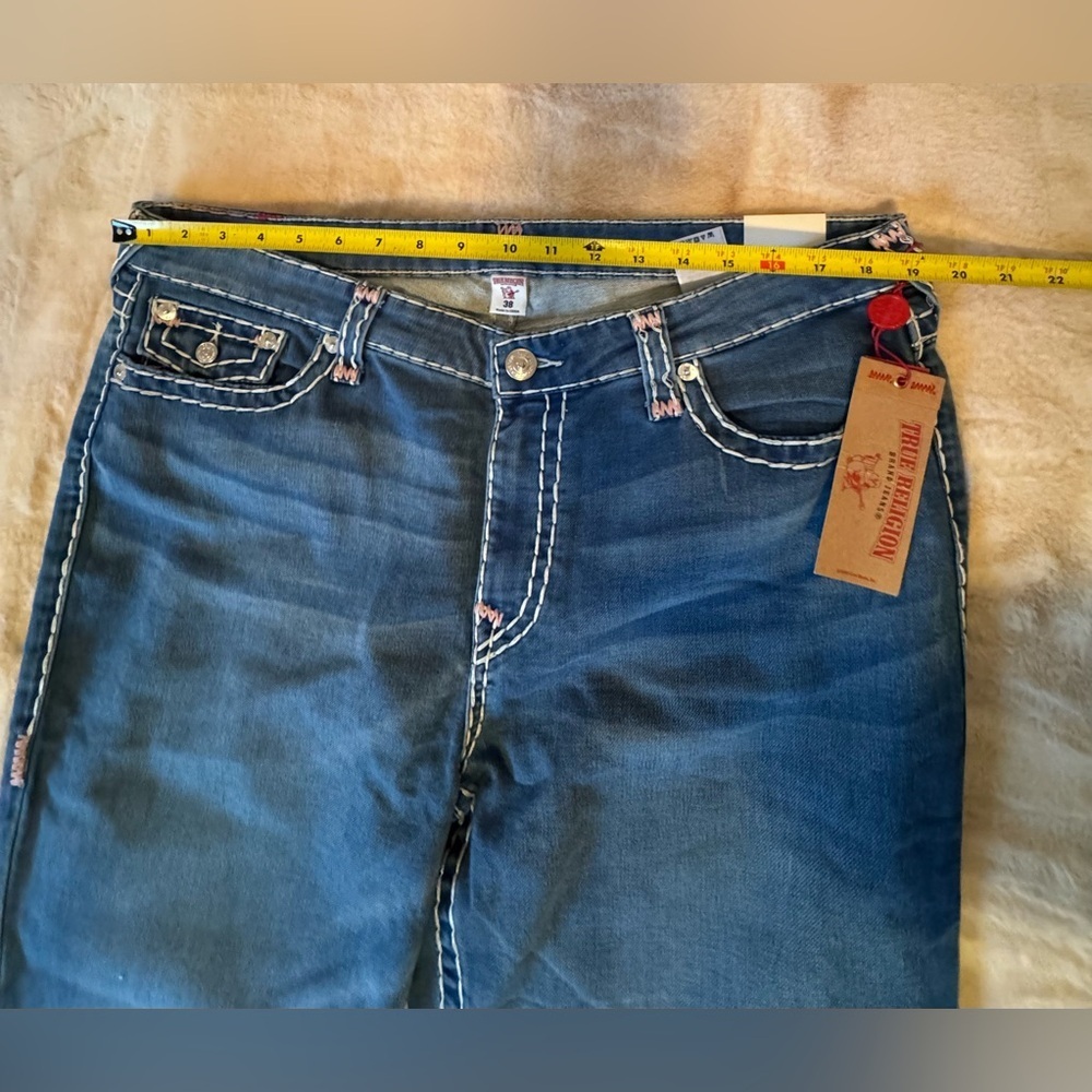 TRUE RELIGION CURVY SKINNY FLAP NAT BT JEAN WOMEN'S - Picture 6 of 16